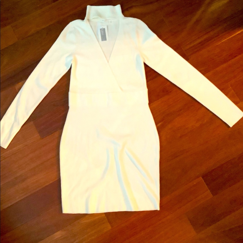 A.L.C. Knitted white body hugging dress